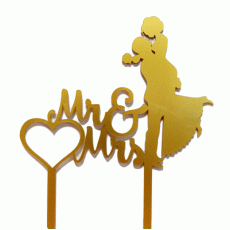 Toper Mr&Mrs mladenci zlato