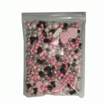 Dekorativni mix roze-crni 50g